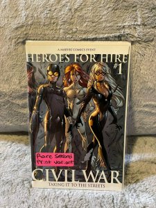 Heroes For Hire #1 Rare Second Print Variant Civil War Tie In [Marvel, 2006] 