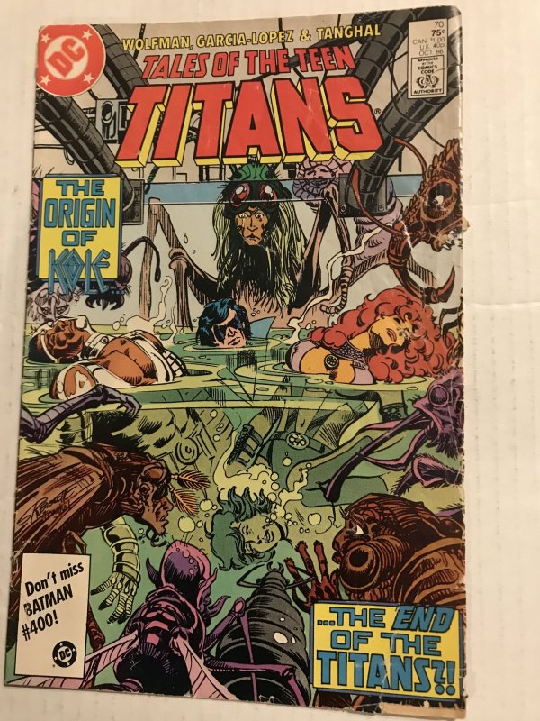 Tales of the Teen Titans #70 : DC 10/86 Gd filler