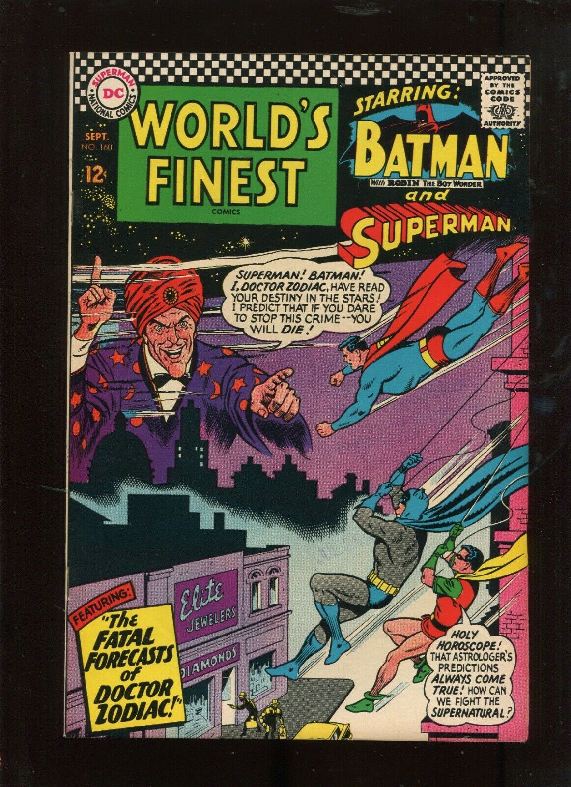 World's Finest #160 (9.2) Doctor Zodiac | Comic Books - Silver Age, DC ...