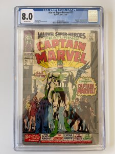 Marvel Super Heroes #12 CGC 8.0 - 1st and origin Captain Marvel (1967)