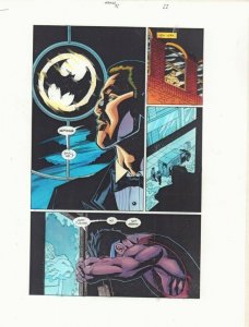 JLA #51 p.22 Color Guide Art - Bruce Wayne and Batsignal - 2001 by John Kalisz