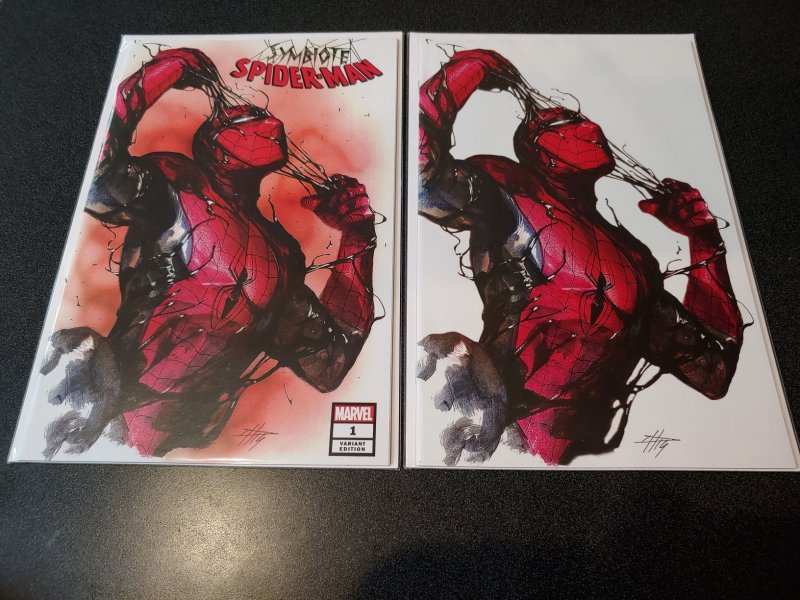 SYMBIOTE SPIDER-MAN #1 GABRIELE DELL'OTTO TRADE/VIRGIN VARIANT SET LTD 600 SETS