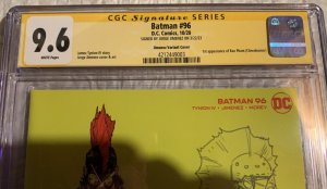 1ST CLOWNHUNTER Batman #96 SIGNED 1:25 Jimenez Variant CGC 9.6 NM+ The Joker War