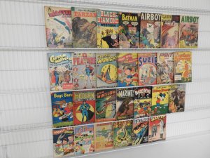 Lot of 27 Low Grade Gold/Silver Age Comics W/ Captain Marvel, +More! See desc