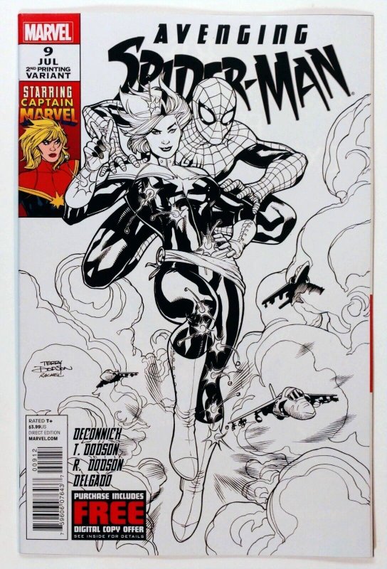 Avenging Spider-Man #9 2nd Print, 1st app of Carol Danvers as Captain Marvel