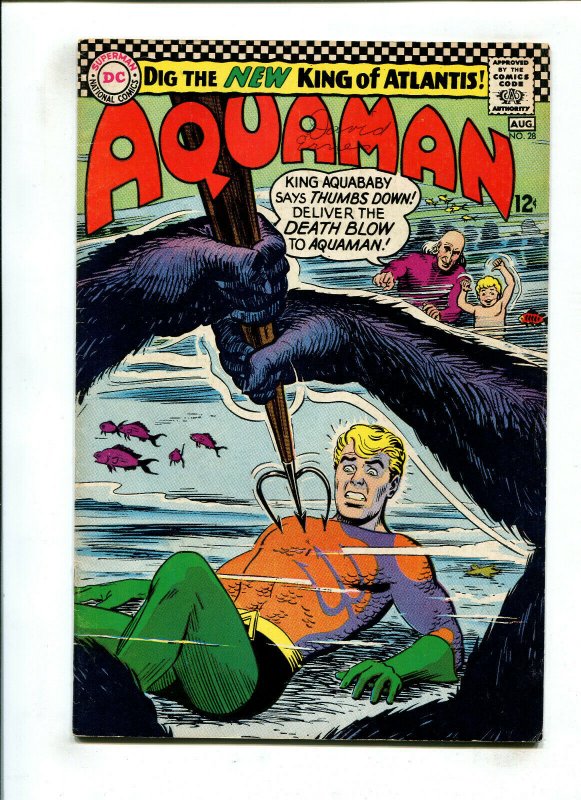 AQUAMAN #28 (4.5) HAIL AQUABABY, NEW KING OF ATLANTIS!! 1966