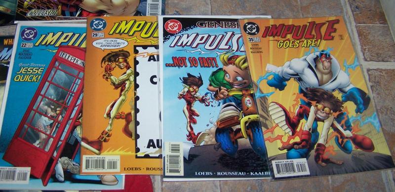 impulse comic lot #  1 3 5 6 11 13 14 22 29 30  dc   bart allen aka kid flash 