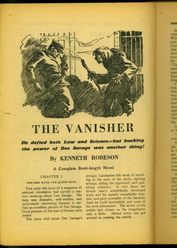 Doc Savage Pulp December 1936- The Vanisher- Kenneth Robeson- Bargain copy 