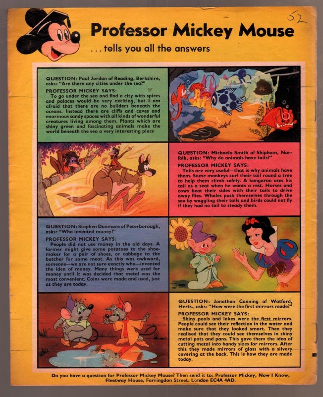 Walt Disney's Now I Know #35 1973-U.K-Scat Cat-G