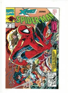 Spider-man #16 NM- 9.2 Marvel 1991 X-Force/Juggernaut, Last McFarlane Spidey 