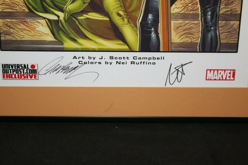 Thor, Enchantress, & Valkyrie Print 2010 Signed J. Scott Campbell & Nei Ruffino