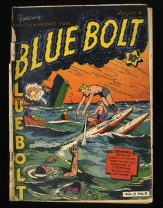 Blue Bolt #3 Fair 1.0 Volume 3 Bob Davis! Dick Cole, Sgt Spook! Golden Age!