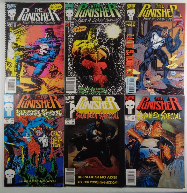 Punisher Back To School/Summer Specials #1 #2 #3 Complete Series Marvel 1991