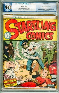 Startling Comics #21 (1943) PGX 4.0 Page missing (affects story)