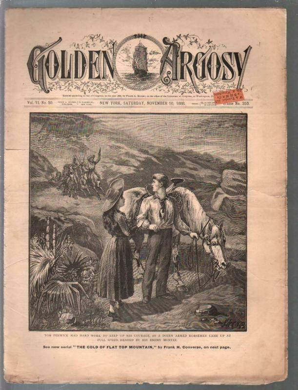 Golden Argosy #310 11/10/1888-Munsey-Argosy precursor-Frank H Converse-VG