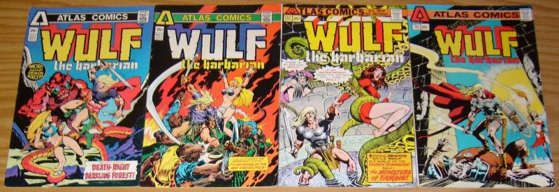 Wulf the Barbarian #1-4 FN complete series - atlas comics - larry hama set lot 2