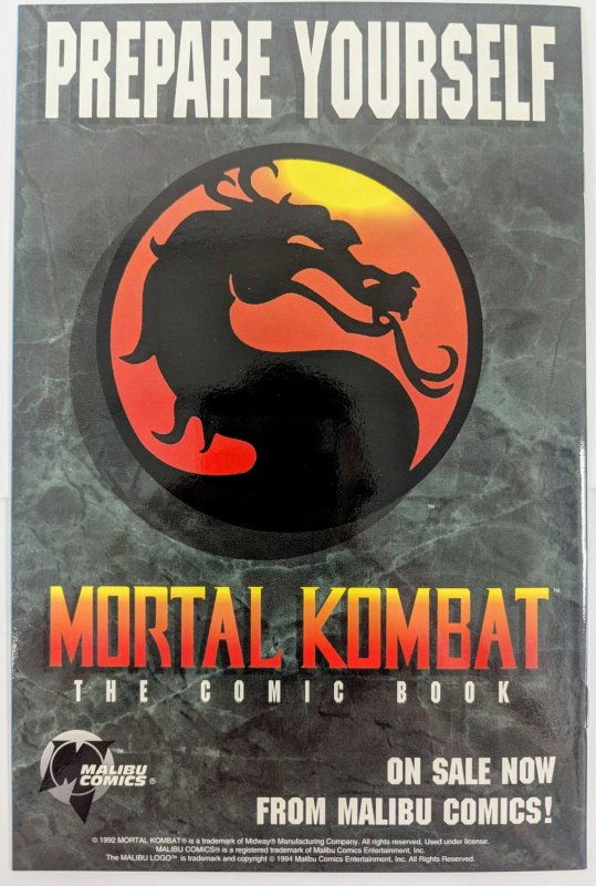 Mortal Kombat #1 Hologram Cover (1994) Mortal Kombat