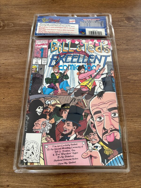 Ren & Stimpy Treat Pedigree Sealed 5 Comic Book Pack Bill & Ted Pirates 5 J339