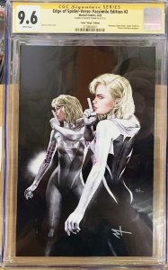 EDGE OF SPIDER-VERSE #2 * 9.6 * FACSIMILE EDITION TURINI Signed Virgin GWEN ?