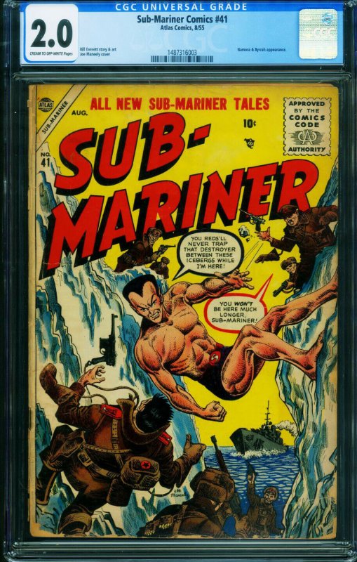 Sub-Mariner #41 CGC 2.0-Namora-ATLAS comic book-1955 1487316003