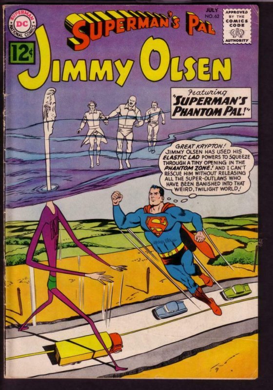 SUPERMAN'S PAL JIMMY OLSEN #62 1962-PHANTOM ZONE MON-EL VG