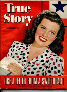 True Story 2/1944-MacFadden-WWII era-pulp fiction-Sheila Ryan-FN