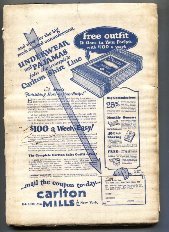 Underworld #1 May 1927 RARE earliest CRIME PULP-The Spider!