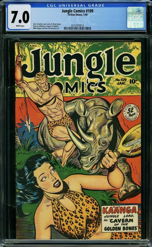 Jungle Comics #109 (Fiction House, 1949) CGC 7.0