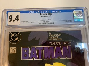 Batman (1987) # 405 (CGC 9.4 WP) CPV Canadian Price Variants | Census=5