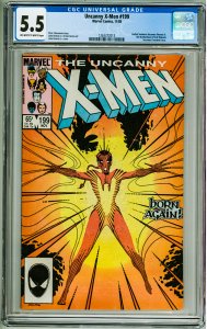 The Uncanny X-Men #199 (1985) CGC 5.5! OWW Pages!