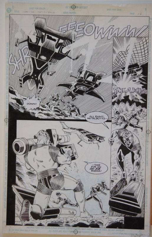 BILL JAASKA / JEFF ALBRECHT original art, TERMINATOR Hunter Killers, pg 24,11x17