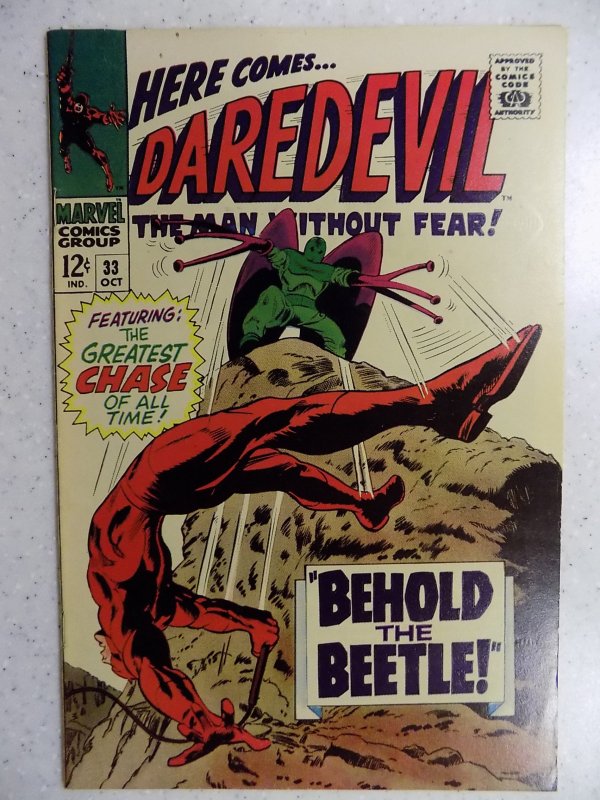 DAREDEVIL # 33 MARVEL SILVER FEAR ACTION ADVENTURE HI GRADE VF