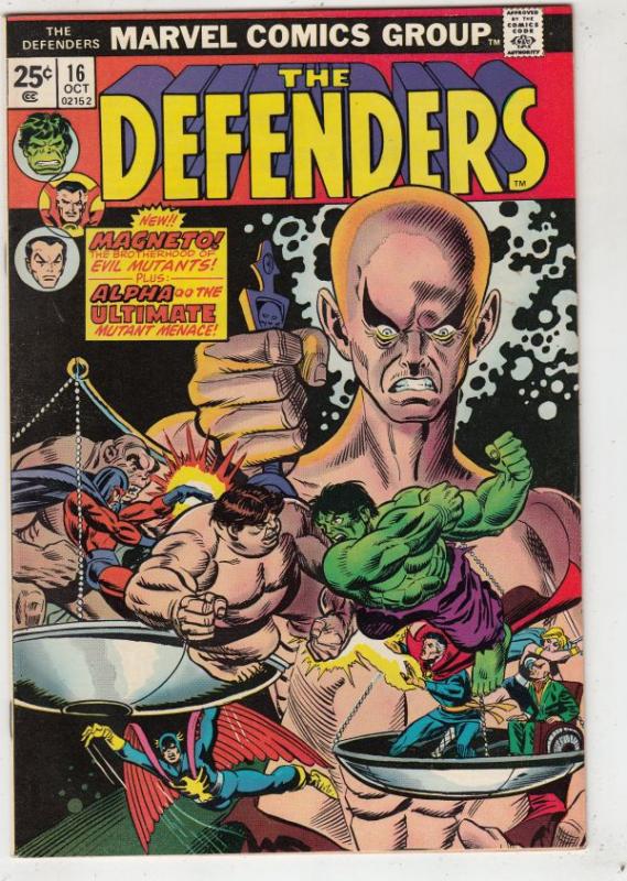 Defenders, The #16 (Oct-74) NM- High-Grade Hulk, Dr. Strange, Namor, Valkyrie...