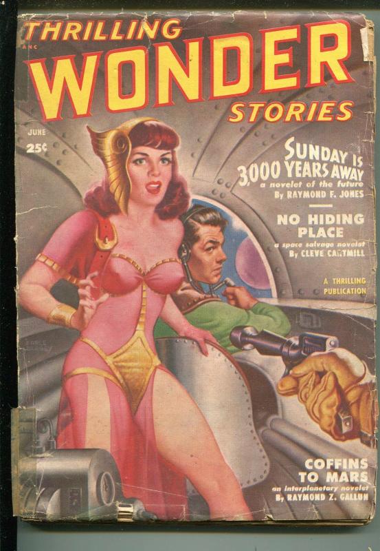 THRILLING WONDER STORIES 6/1950-ARTHUR C CLARKE-PULP-fr/good