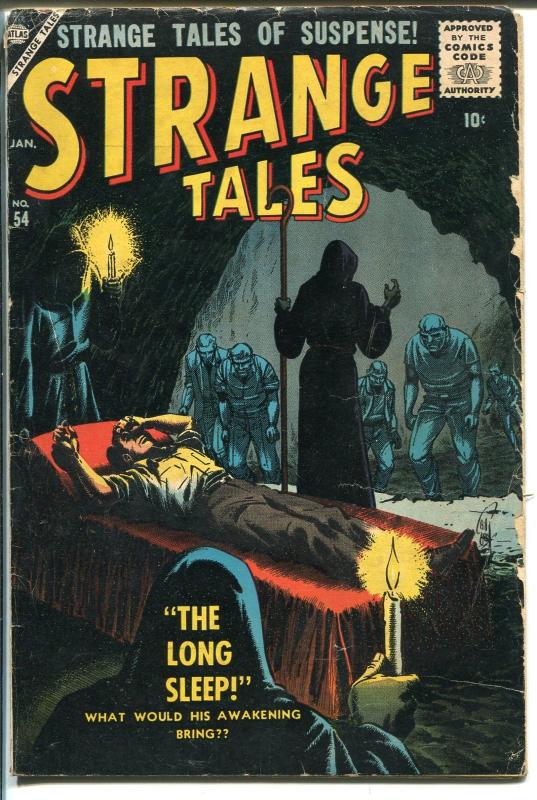 Strange Tales #54 1957-Marvel-Bill Everett-Gray Morrow-horror-VG