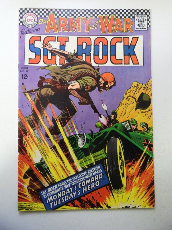 Our Army at War #181 (1967) VG+ Condition stain fc