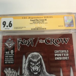 Faust/The Crow (2023) # 0 ( CGC 9.6 SS ) Signed & Sketch Tim Vigil * Census = 3