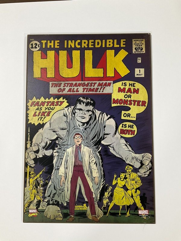 Incredible Hulk 1 Cover Wood Wall Art plaque 13x19 Marvel