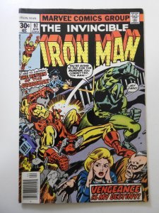 Iron Man #97 FN Condition 1/2 in tear bc