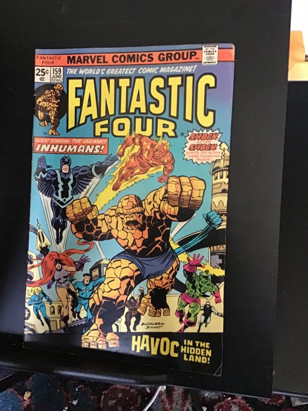 Fantastic Four #159 (1975) high-grade in humans, black bolt key! VF Wow