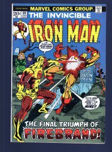 Iron Man #59 - Rich Buckler, Joe Sinnott Cover Art. Firebrand App. (6.5) 1973