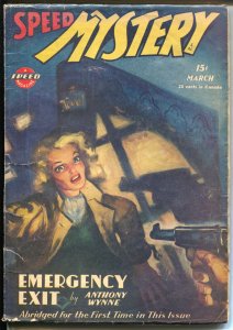 Speed Mystery 3/1946-Trojan-German Luger-Anthony Wynne-hard boiled pulp-VG