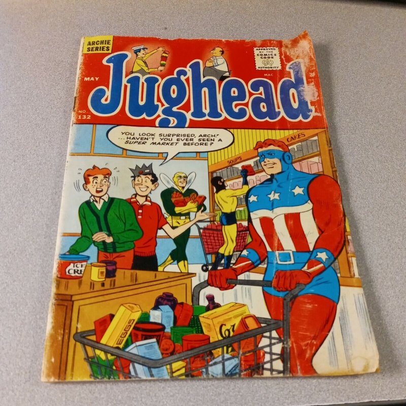 Jughead #132 Archies Pal betty and Veronica comc Black Hood Fly MLJ heroes cvr