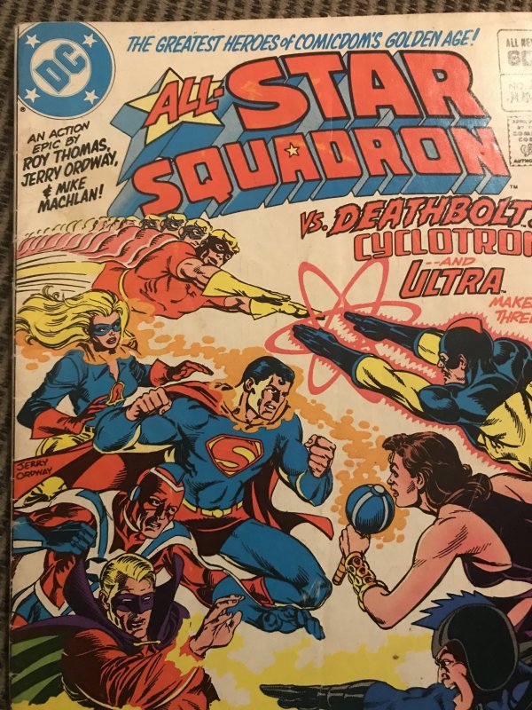 All-Star Squadron #22 : DC 6/83 VG; Roy Thomas, 2nd Deathbolt appearance