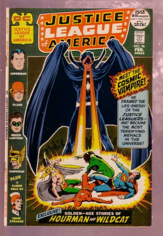 JUSTICE LEAGUE OF AMERICA #96 1972- SUPERMAN-HOURMAN-DC VF