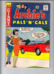 Archie's Pals 'n' Gals #33 (Jul-65) VG+ Affordable-Grade Archie, Betty, Veron...