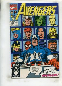 AVENGERS #329 (6.5) STARTING LINE-UP!! 1990