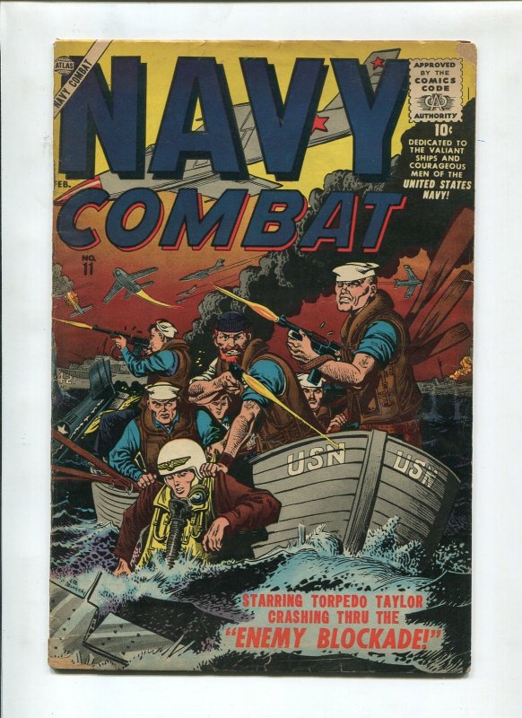 NAVY COMBAT #11 1957-ATLAS-JOE MANEELY-VG-