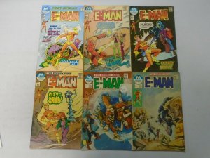 E-Man comic lot 6 different avg 5.0 VG FN (1977 Modern)