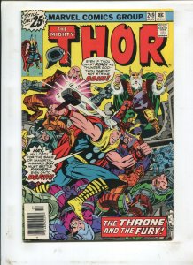 THOR #249 THE THRONE AND THE FURY! (7.0) 1976